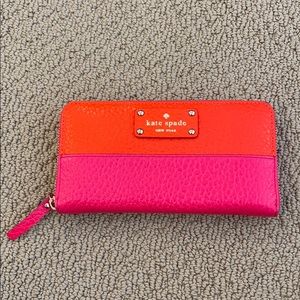 Kate Spade Orange and Pink wallet